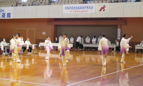 集団に出場したチーム・アザレアの演武