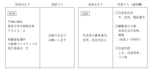 喜多方第15回太極拳フェスティバル_集団演武交流会_一般観覧申込