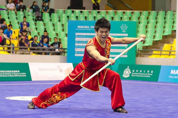 武術太極拳・自選難度競技の朝山義隆選手