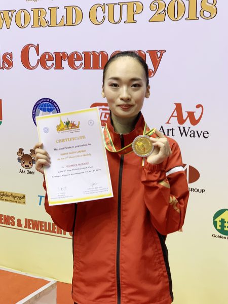 女子太極拳で銀メダルを獲得した齋藤志保選手