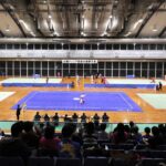 各コートで、気迫のこもった演武が繰り広げられ、代表の座を競った