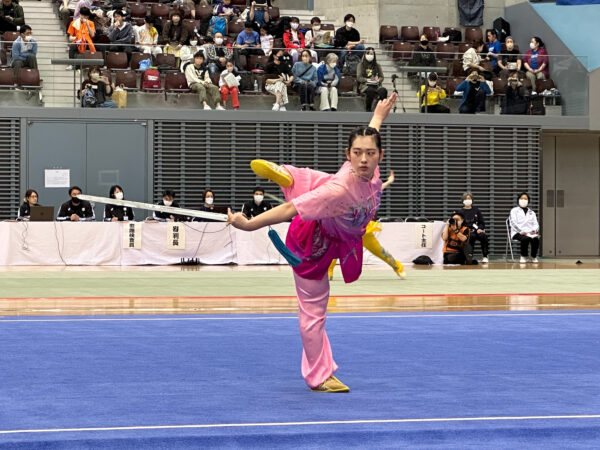 貴田胡花選手の第三套路剣術の演武