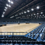 初の九州開催となる会場のメインアリーナ