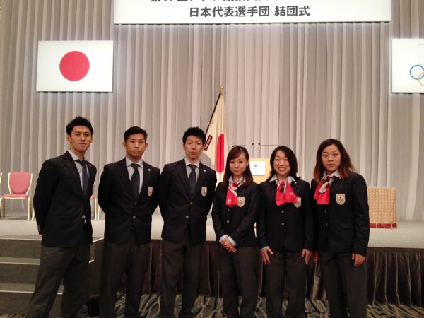 2014年アジア競技大会（韓国）日本代表選手団の結団式にて